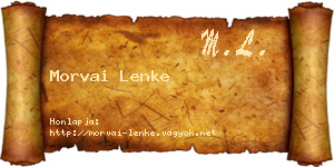 Morvai Lenke névjegykártya